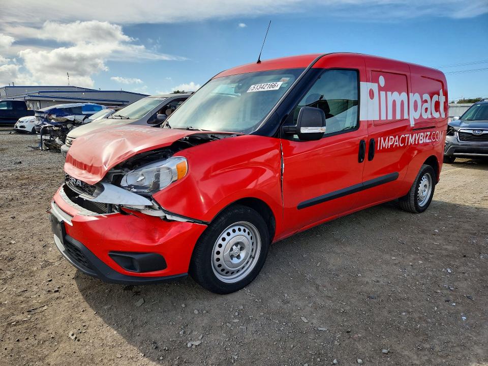 2022 Ram Promaster city VIN ZFBHRFAB4N6Y22299 COPART salvage auction — FRONT END, Ca - Salvage Certificate, sold $4,000 on 2026-07-29 (photo 1)