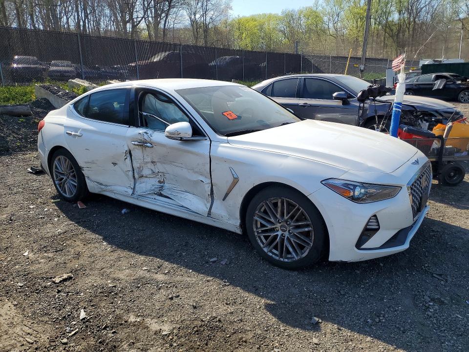 2021 Genesis G70 VIN KMTG64LA5MU079724 COPART salvage auction — SIDE, Salvage Title, sold $125 on 2026-07-21 (photo 4)