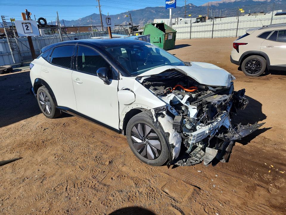 2024 Nissan Ariya VIN JN1DF0BB4RM737077 COPART salvage auction — FRONT END, Co - Salvage Title, sold $6,200 on 2026-07-29 (photo 4)