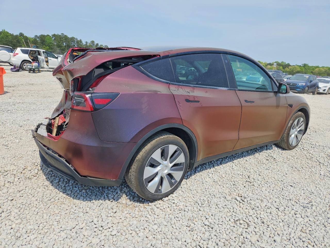 2023 Tesla Model Y VIN 7SAYGDEE8PA026125 COPART salvage auction — Rear End, GA - CERT OF TITLE-SALVAGE, sold $8,000 on 2026-06-30 (photo 3)