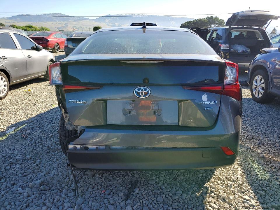 2022 Toyota Prius VIN JTDKAMFU4N3167703 COPART salvage auction — REAR END, Ca - Salvage Certificate, sold $60 on 2026-07-28 (photo 6)