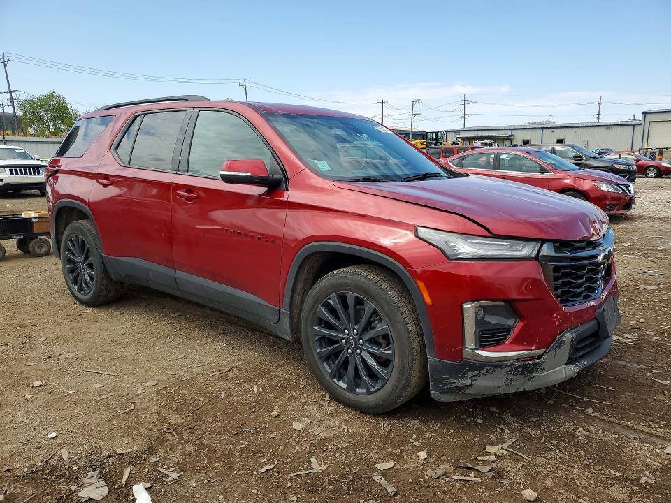2023 Chevrolet Traverse VIN 1GNEVJKW0PJ256990 COPART salvage auction — FRONT END, Il - Salvage Certificate, sold $12,400 on 2026-07-03 (photo 4)