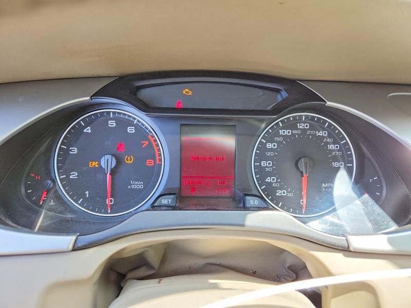 2011 Audi A4 VIN WAUAFAFL7BN031744 COPART salvage auction — FRONT END, Ca - Dis/Dlr/Exp Only Clean Title, sold $275 on 2026-07-09 (photo 9)