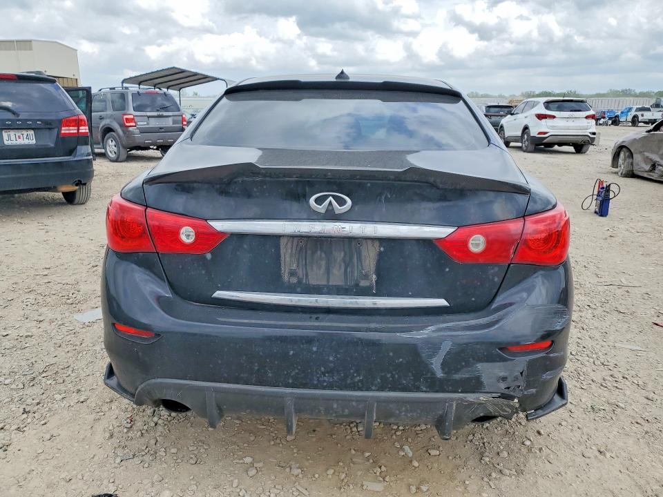 2014 Infiniti Q50 VIN JN1BV7AR6EM696849 COPART salvage auction — UNDERCARRIAGE, Ks - Cert Of Title-Salvage, sold $3,000 on 2026-07-16 (photo 6)