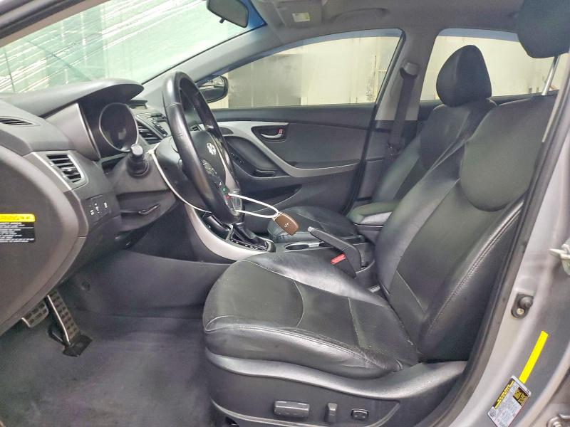 2014 Hyundai Elantra VIN KMHDH4AH2EU150239 COPART salvage auction — WATER/FLOOD, Mi - Cert Of Title-Flood Vehicle, sold $950 on 2026-07-08 (photo 7)