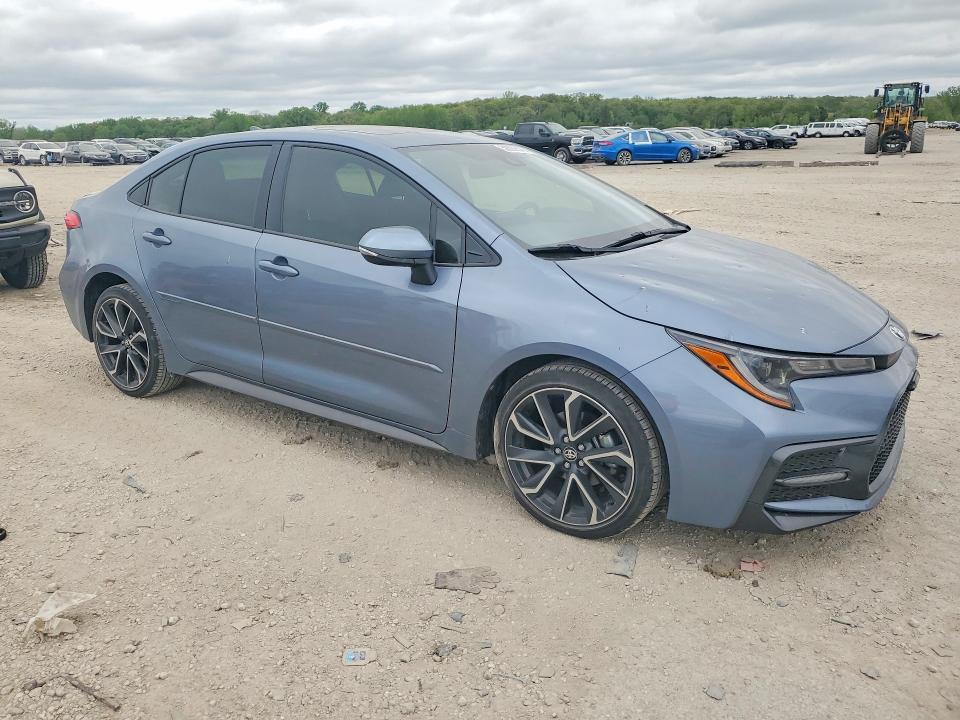 2022 Toyota Corolla VIN JTDP4MCE3NJ098556 COPART salvage auction — HAIL, Ks - Cert Of Title-Salvage, sold $10,300 on 2026-07-09 (photo 4)