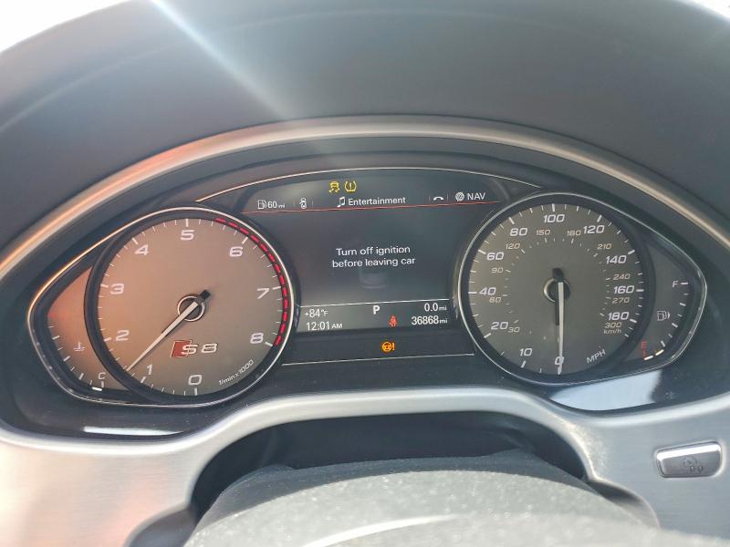 2020 Audi S8 VIN WAUD2AFD2DN020235 COPART salvage auction — FRONT END, GA - CERT OF TITLE-SALVAGE, sold $9,000 on 2026-07-21 (photo 9)