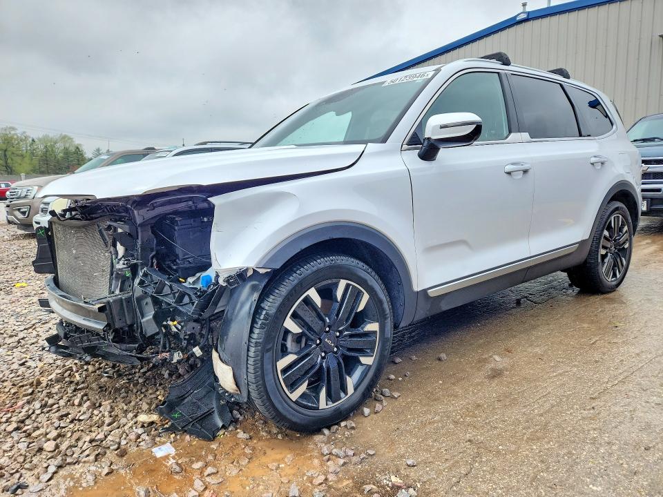 2023 Kia Telluride VIN 5XYP5DGC9PG326102 COPART salvage auction — FRONT END, Salvage Title, sold $7,400 on 2026-08-03 (photo 1)