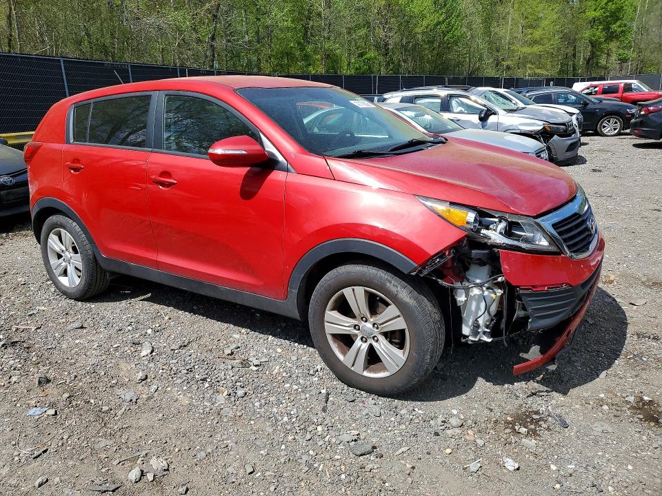 2013 Kia Sportage VIN KNDPB3A22D7511720 COPART salvage auction — FRONT END, Md - Cert Of Salvage > 75% Damage, sold $900 on 2026-07-28 (photo 4)