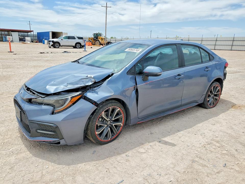 2021 Toyota Corolla VIN 5YFS4MCE9MP074668 COPART salvage auction — FRONT END, Tx - Salvage Vehicle Title, sold $5,600 on 2026-07-08 (photo 1)