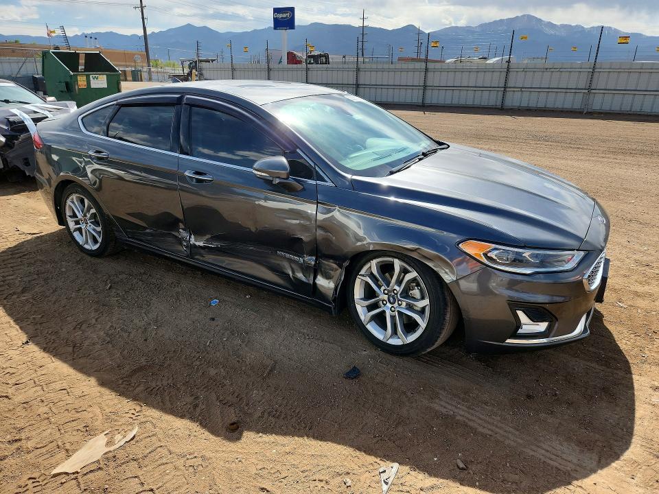 2019 Ford Fusion VIN 3FA6P0RU3KR240180 COPART salvage auction — SIDE, Co - Salvage Title, sold $3,900 on 2026-07-02 (photo 4)
