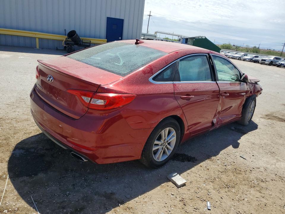 2015 Hyundai Sonata VIN 5NPE24AF0FH187696 COPART salvage auction — FRONT END, Az - Cert Of Title - Salvage, sold $575 on 2026-07-10 (photo 3)