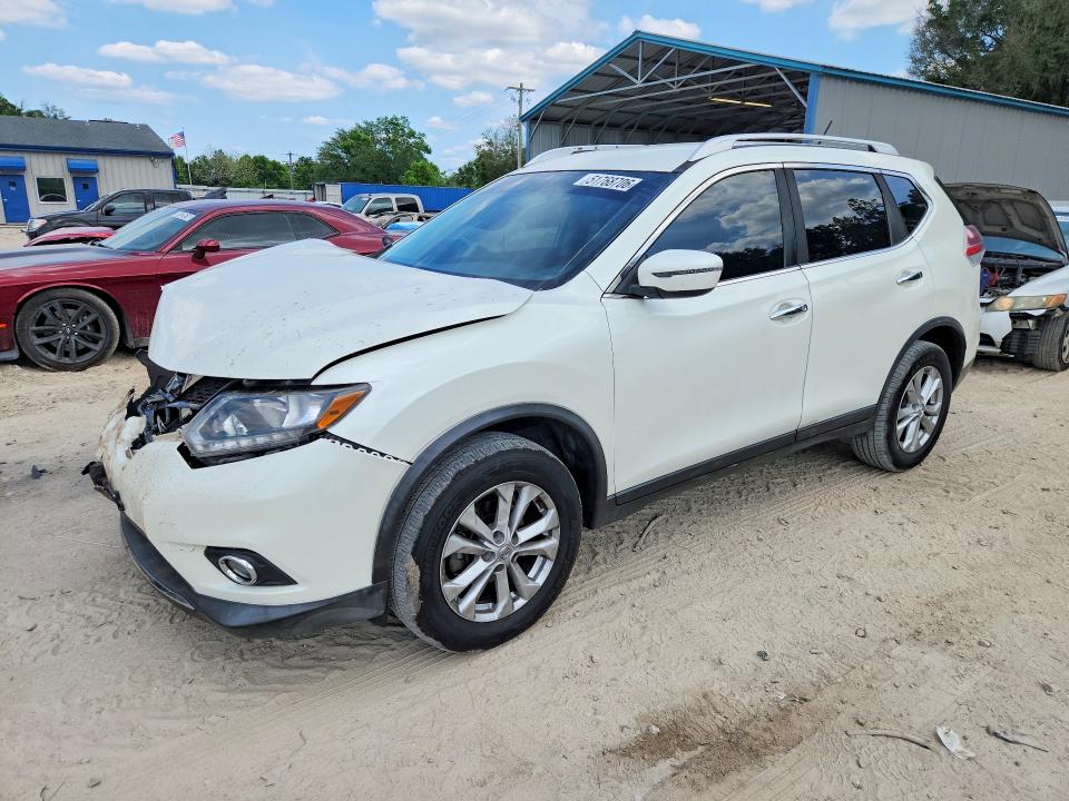 2016 Nissan Rogue VIN KNMAT2MT7GP736687 COPART salvage auction — FRONT END, FL - CERT OF TITLE SLVG REBUILDABLE, sold $3,500 on 2026-07-10 (photo 1)