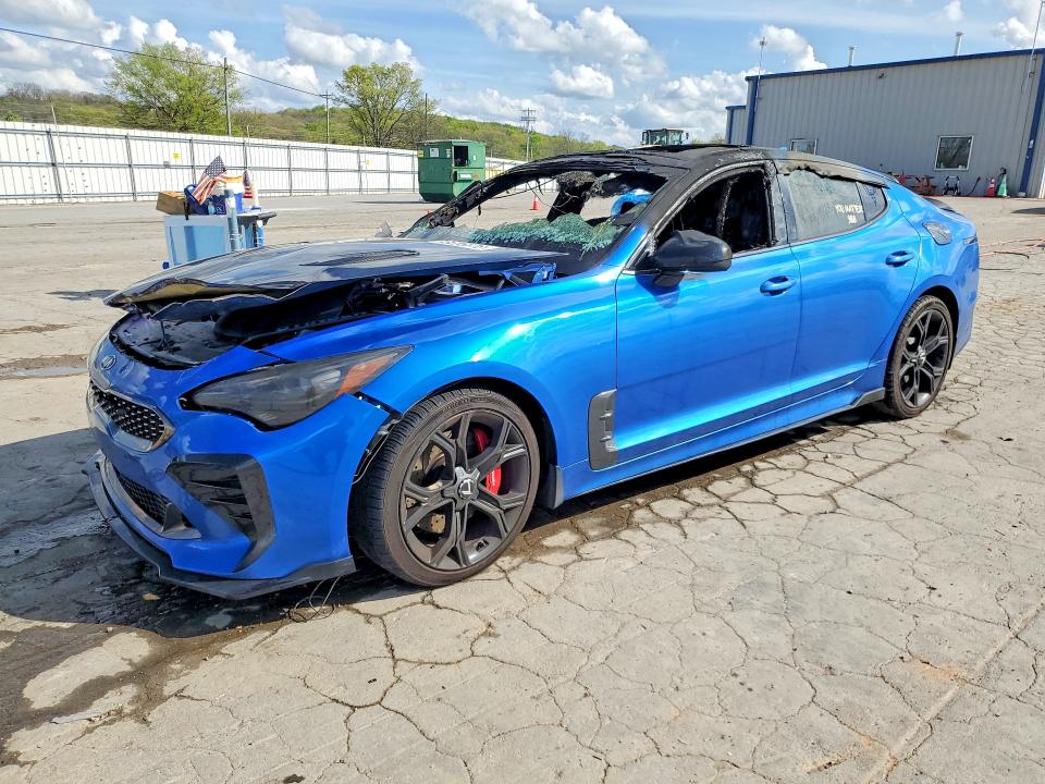 2018 Kia Stinger VIN KNAE45LC4J6039070 COPART salvage auction — Burn Interior, Tn - Non-Repairable Certificate, sold $1,700 on 2026-07-06 (photo 1)