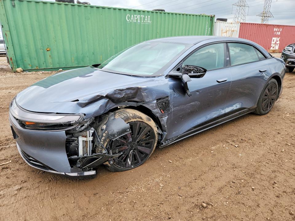 2025 Lucid Air VIN 50EA1TEA6SA002087 COPART salvage auction — FRONT END, Il - Salvage Certificate, sold $13,700 on 2026-07-16 (photo 1)