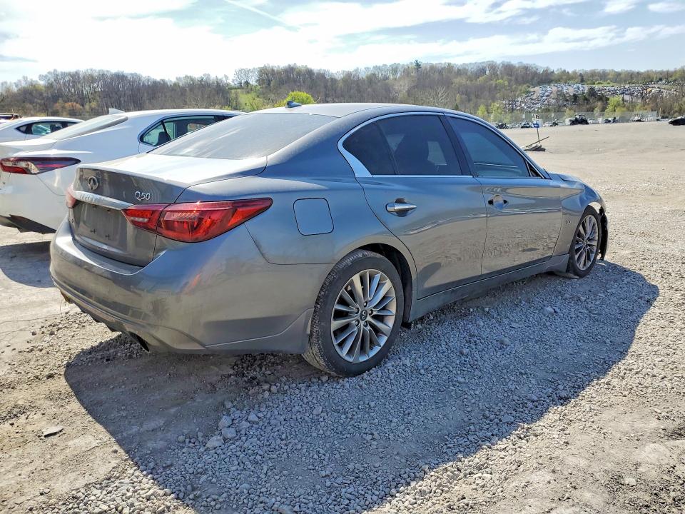 2019 Infiniti Q50 VIN JN1EV7AR6KM554087 COPART salvage auction — FRONT END, Pa - Certificate Of Salvage, sold $3,550 on 2026-07-10 (photo 3)