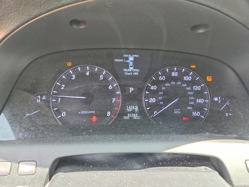 2010 Lexus Ls VIN JTHBL5EF1A5097478 COPART salvage auction — REAR END, Al - Cert Of Title-Salvage Title, sold $2,600 on 2026-07-14 (photo 9)