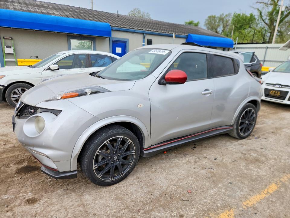 2013 Nissan Juke VIN JN8AF5MR1DT226677 COPART salvage auction — FRONT END, Ks - Cert Of Title-Salvage, sold $850 on 2026-07-08 (photo 1)