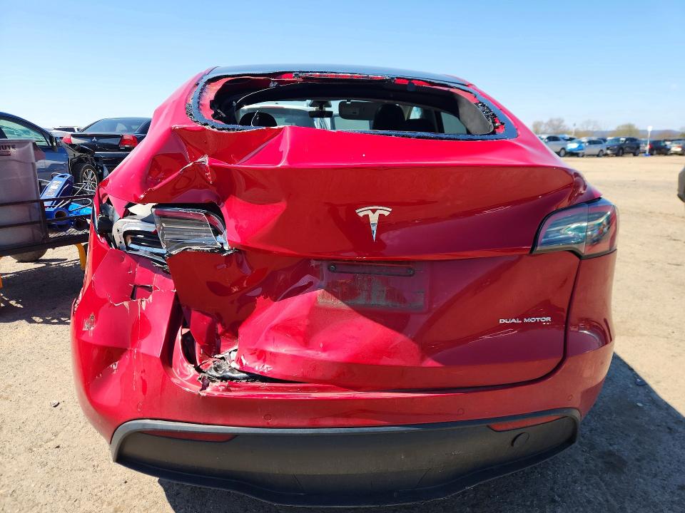 2021 Tesla Model y VIN 5YJYGDEE5MF074516 COPART salvage auction — REAR END, Pa - Cert Of Title, sold $4,350 on 2026-07-17 (photo 6)