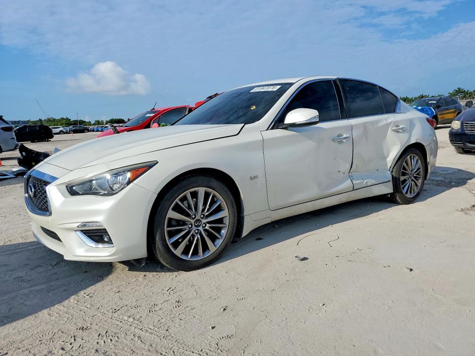 2018 Infiniti Q50 VIN JN1EV7AP4JM361790 COPART salvage auction — SIDE, FL, sold $5,100 on 2026-07-13 (photo 1)