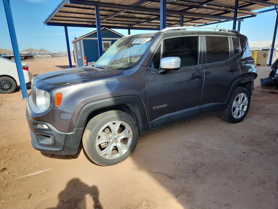 2016 Jeep Renegade VIN ZACCJBDT5GPD39416 COPART salvage auction — REAR END, Az - Cert Of Title - Salvage, sold $2,750 on 2026-07-14 (photo 1)