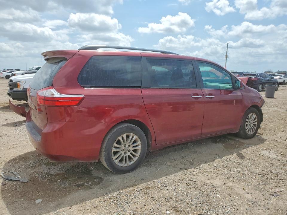 2017 Toyota Sienna VIN 5TDYZ3DC0HS852422 COPART salvage auction — FRONT END, Tx - Salvage Vehicle Title, sold $5,100 on 2026-07-06 (photo 3)
