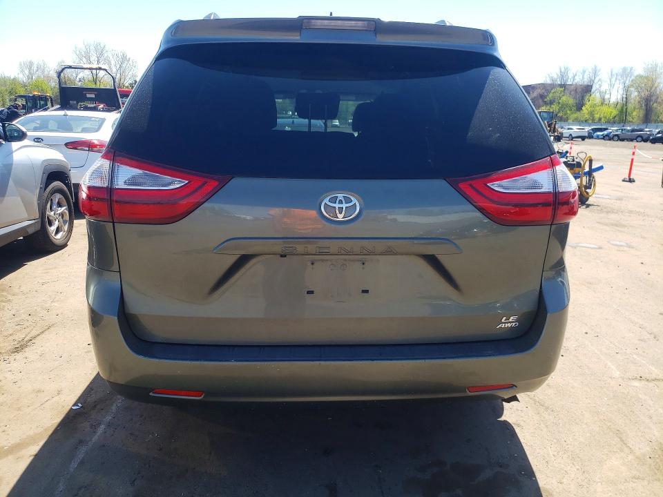 2018 Toyota Sienna VIN 5TDJZ3DC1JS193256 COPART salvage auction — FRONT END, Id - Salvage Certificate Of Title, sold $4,150 on 2026-07-02 (photo 6)