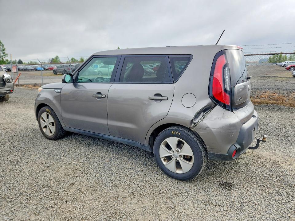 2016 Kia Soul VIN KNDJN2A22G7391199 COPART salvage auction — REAR END, Or - Salvage Title Certificate, sold $2,050 on 2026-07-14 (photo 2)