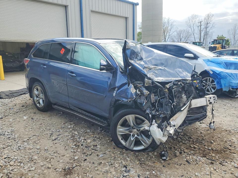 2015 Toyota Highlander VIN 5TDDKRFH5FS210564 COPART salvage auction — FRONT END, Mi - Certificate Of Title, sold $2,550 on 2026-07-02 (photo 4)