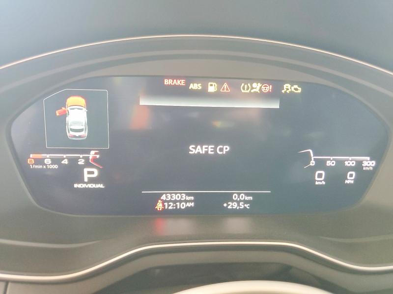 2020 Audi A5 VIN WAUCNCF50LA009554 COPART salvage auction — MINOR DENT/SCRATCHES, Ca - Certificate Of Title, sold $9,600 on 2026-07-17 (photo 9)