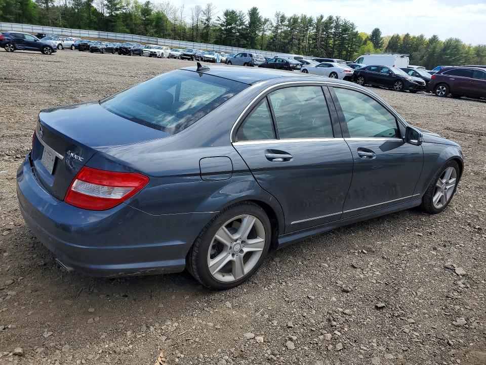 2011 Mercedes-benz C-klasse VIN WDDGF8BB4BA502667 COPART salvage auction — REAR END, Md - Cert Of Salvage > 75% Damage, sold $350 on 2026-07-27 (photo 3)