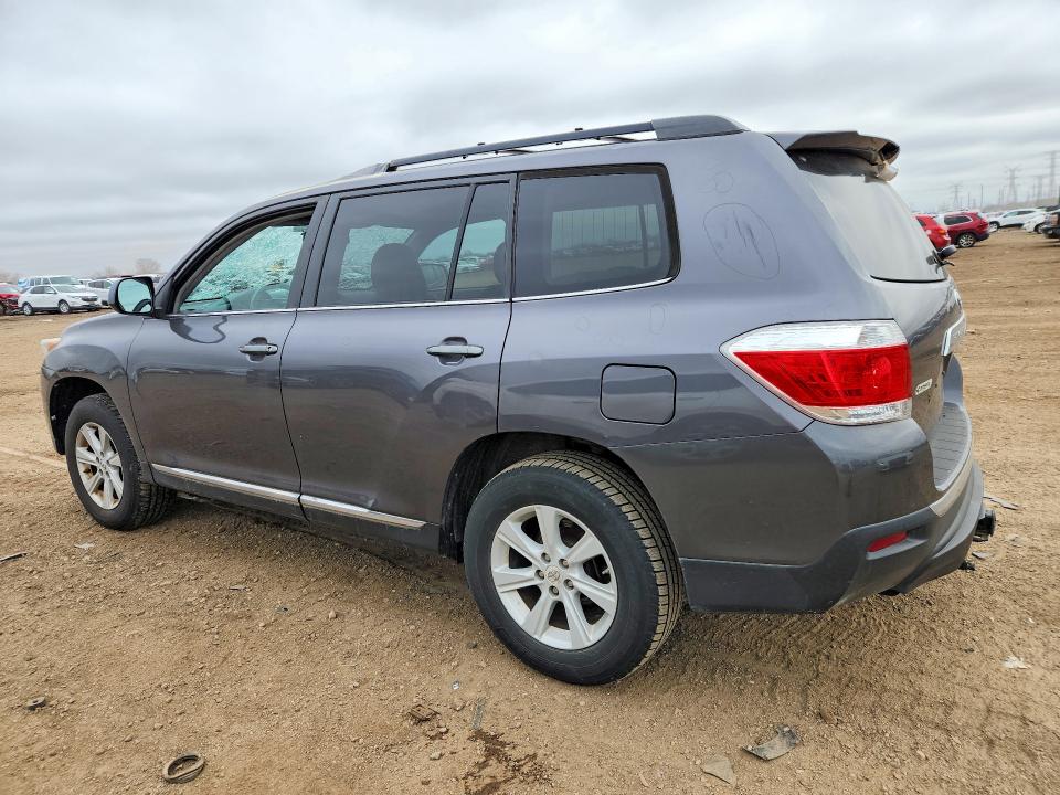 2013 Toyota Highlander VIN 5TDBK3EH5DS201348 COPART salvage auction — HAIL, Il - Salvage Certificate, sold $4,200 on 2026-07-21 (photo 2)