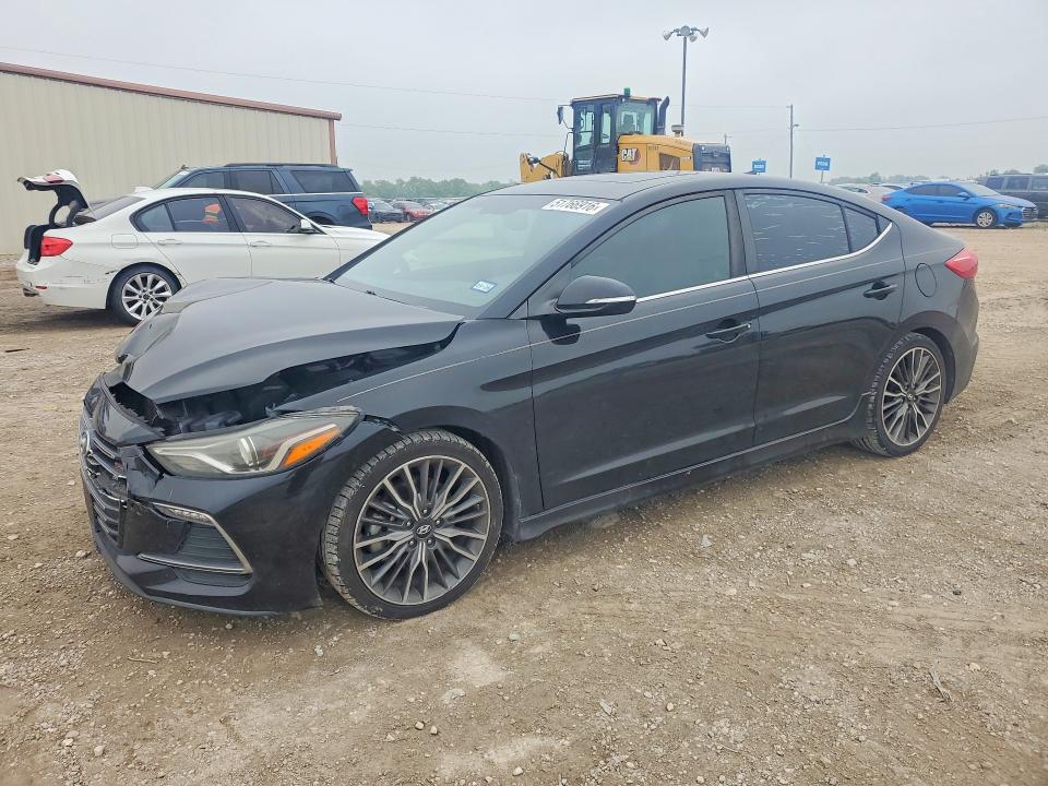 2018 Hyundai Elantra VIN KMHD04LB3JU482927 COPART salvage auction — FRONT END, Tx - Salvage Vehicle Title, sold $3,550 on 2026-07-15 (photo 1)