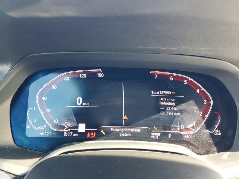 2020 BMW X5 VIN 5UXCR6C08L9B94442 COPART salvage auction — HAIL, Ia - Cert Of Title-Salvage Title, sold $10,800 on 2026-07-29 (photo 9)