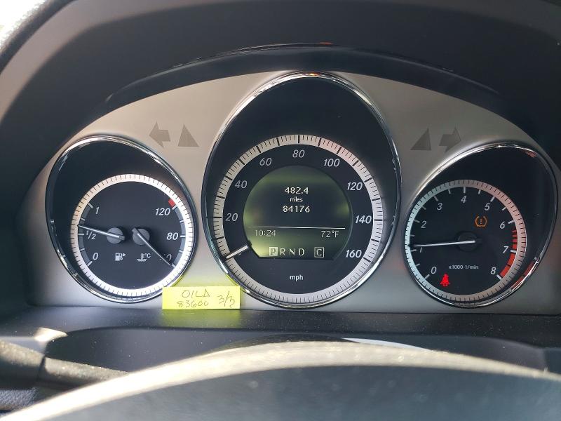 2009 Mercedes-benz C-klasse VIN WDDGF54X69R074992 COPART salvage auction — FRONT END, Ca - Salvage Certificate, sold $1,850 on 2026-08-07 (photo 9)