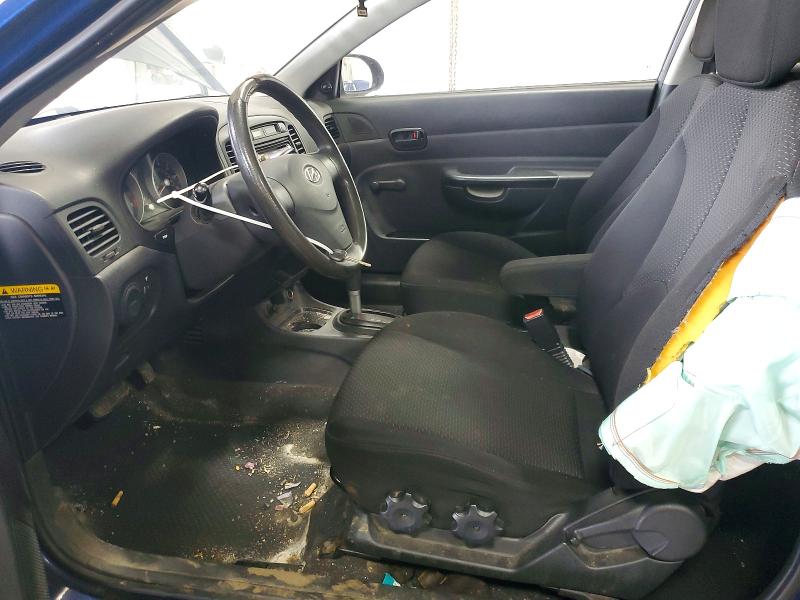 2007 Hyundai Accent VIN KMHCM36C77U041745 COPART salvage auction — FRONT END, Il - Salvage Certificate, sold $300 on 2026-07-09 (photo 7)