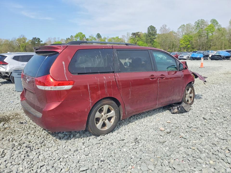 2011 Toyota Sienna VIN 5TDKK3DC9BS075482 COPART salvage auction — FRONT END, Nc - Salvage Certificate Of Title, sold $150 on 2026-07-29 (photo 3)