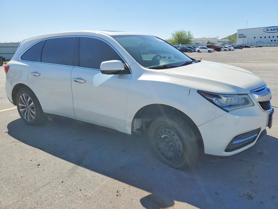 2014 Acura Mdx VIN 5FRYD4H47EB042873 COPART salvage auction — FRONT END, Ok - Certificate Of Title, sold $3,150 on 2026-07-24 (photo 4)