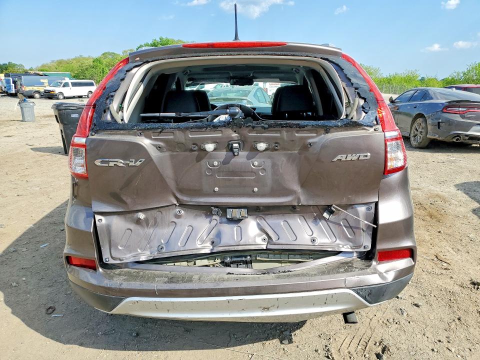 2016 Honda Cr-v VIN 2HKRM4H76GH609563 COPART salvage auction — REAR END, MD - CERT OF SALVAGE > 75% DAMAGE, sold $5,200 on 2026-07-02 (photo 6)