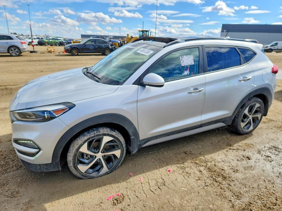 2017 Hyundai Tucson VIN KM8J3CA28HU450315 COPART salvage auction — VANDALISM, AB - BOS - SALVAGE, sold $6,700 on 2026-07-16 (photo 1)
