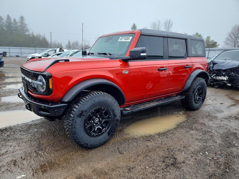 2024 Ford Bronco VIN 1FMEE2BP1RLA13621 COPART salvage auction — REAR END, On - Permit No Brand - Unfit, sold $25,500 on 2026-07-09 (photo 1)