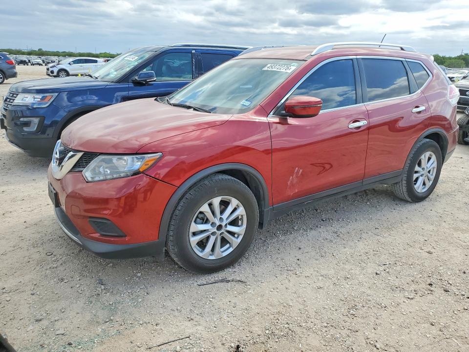 2016 Nissan VIN KNMAT2MT3GP610164 COPART salvage auction — REAR END, Tx - Salvage Vehicle Title, sold $1,950 on 2026-07-02 (photo 1)
