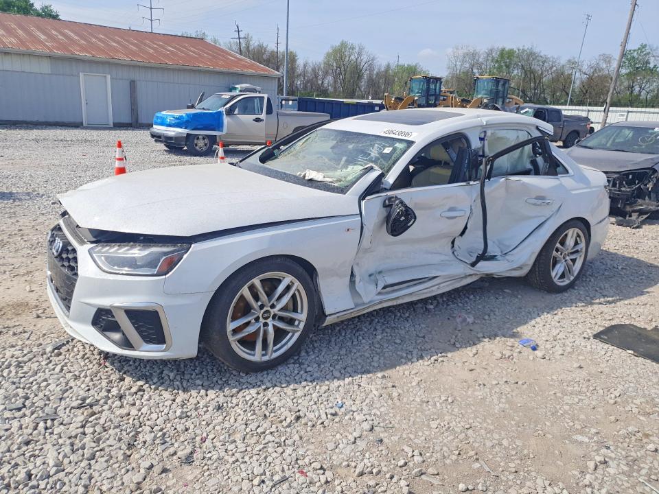 2022 Audi A4 VIN WAUEAAF41NN015164 COPART salvage auction — SIDE, Ky - Cert Of Title-Salvage, sold $4,350 on 2026-07-10 (photo 1)