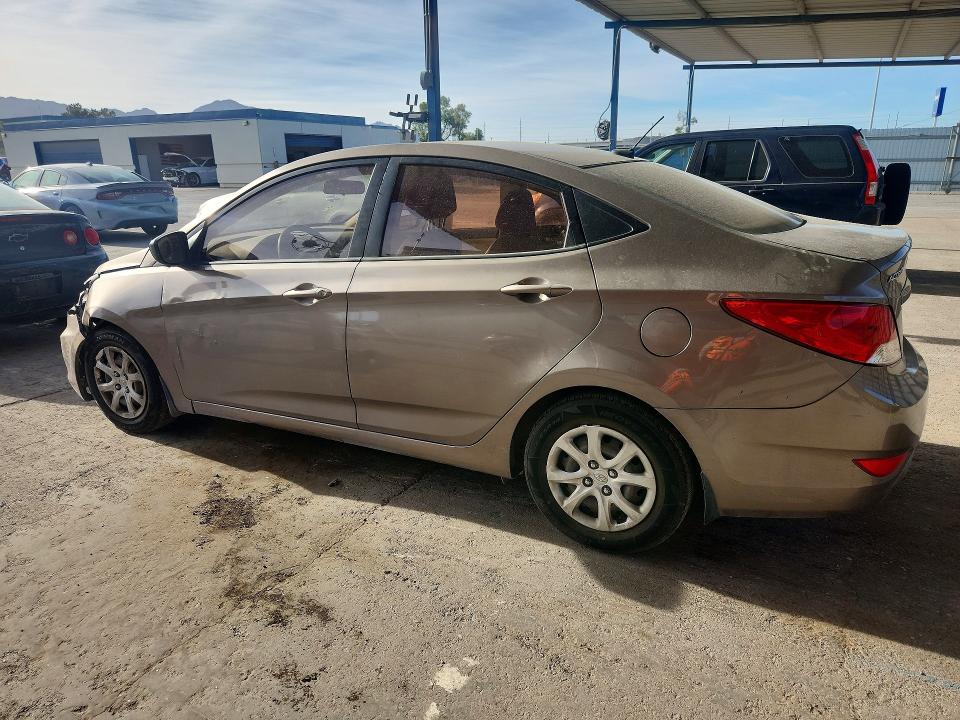 2012 Hyundai Accent VIN KMHCT4AE6CU250437 COPART salvage auction — FRONT END, Tx - Salvage Vehicle Title, sold $625 on 2026-07-10 (photo 2)