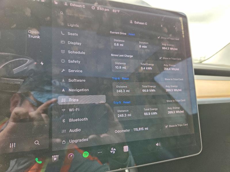 2019 Tesla Model 3 VIN 5YJ3E1EA4KF313613 COPART salvage auction — FRONT END, Tx - Salvage Vehicle Title, sold $4,750 on 2026-07-10 (photo 9)