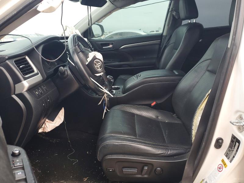 2017 Toyota Highlander VIN 5TDDZRFH1HS417743 COPART salvage auction — FRONT END, Tx - Salvage Vehicle Title, sold $70 on 2026-07-09 (photo 7)