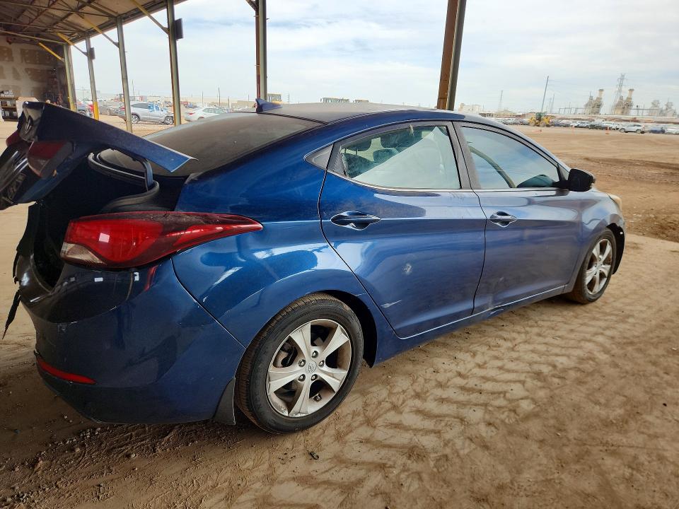 2016 Hyundai VIN KMHDH4AE3GU566969 COPART salvage auction — REAR END, Az - Cert Of Title - Salvage, sold $1,000 on 2026-07-27 (photo 3)