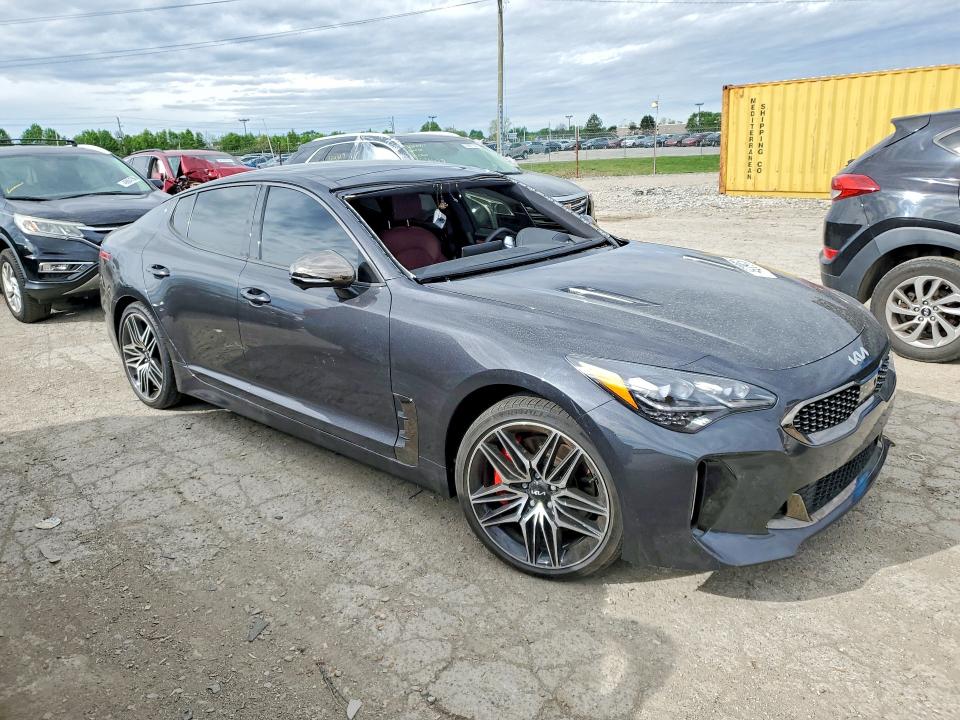 2023 Kia Stinger VIN KNAE55LC2P6129730 COPART salvage auction — FRONT END, Salvage Title, sold $700 on 2026-07-21 (photo 4)