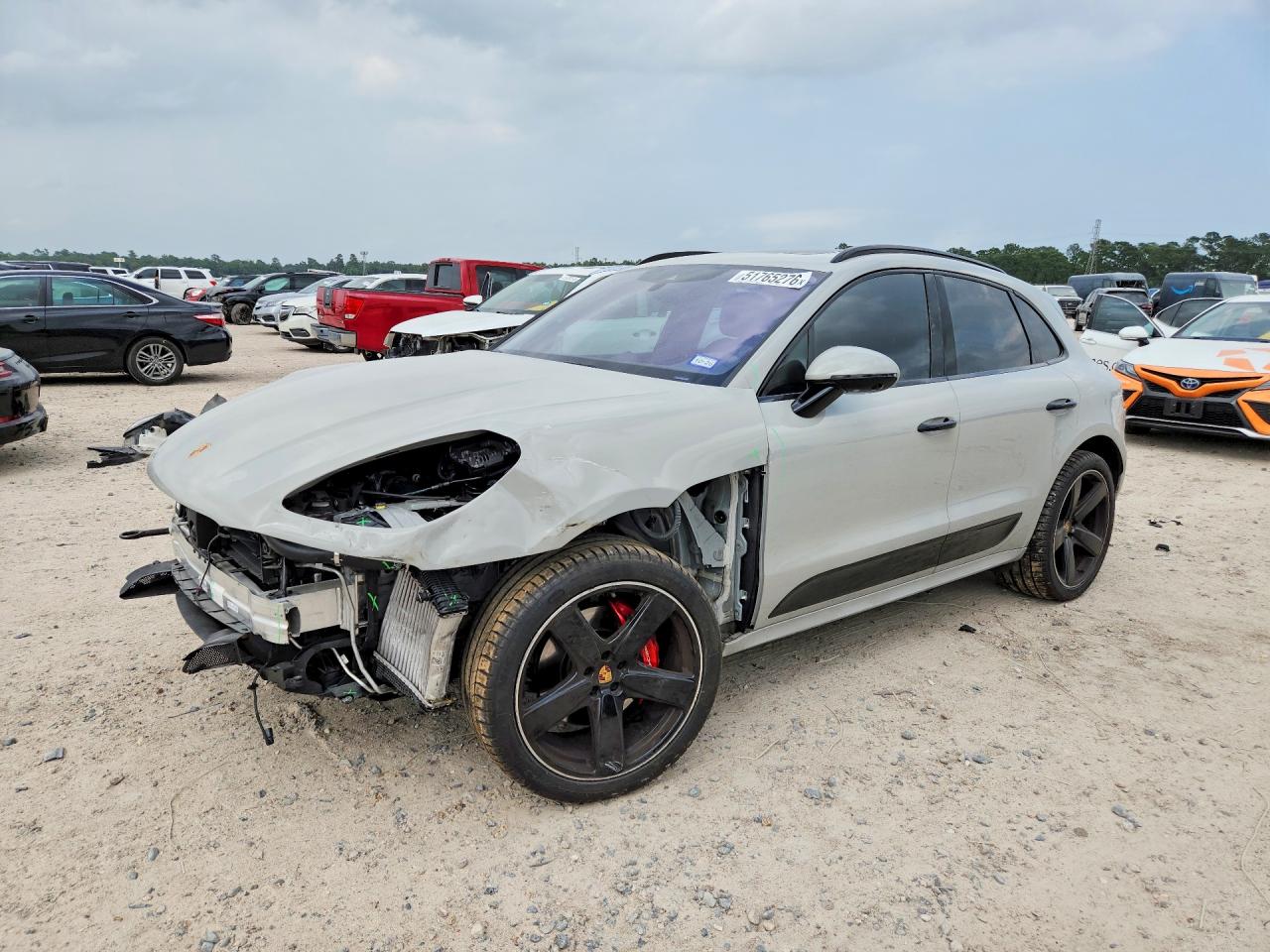 2021 Porsche Macan VIN WP1AG2A57MLB50678 COPART salvage auction — Front End, TX - SALVAGE VEHICLE TITLE, sold $27,250 on 2026-07-07 (photo 1)