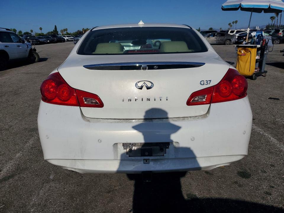 2012 Infiniti G VIN JN1CV6AP4CM932585 COPART salvage auction — VANDALISM, Salvage Title, sold $1,400 on 2026-07-14 (photo 6)